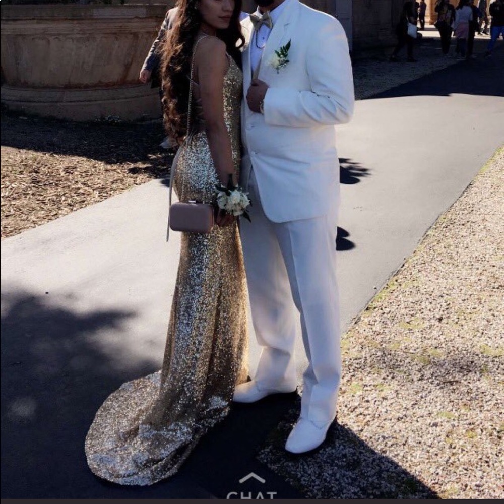 Sparkling Gold Prom Dress
